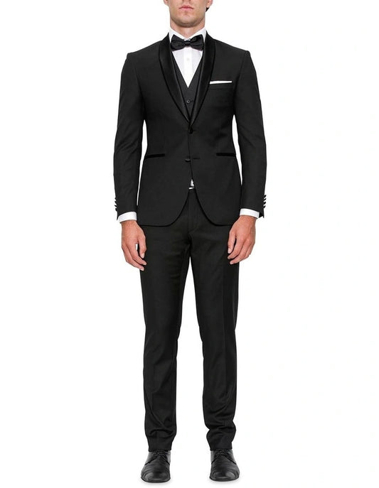 Modern Fit Andes Black Shawl Lapel Dinner Jacket FYF001