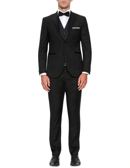 Modern Fit Atlas Black Peak Lapel Dinner Jacket FYF001