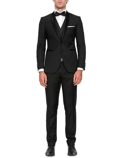 Modern Fit Andes Black Shawl Lapel Dinner Jacket FYF001