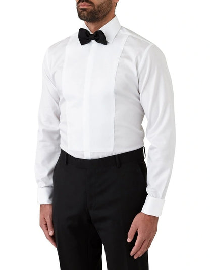 Kent Modern Fit Tuxedo Shirt In White