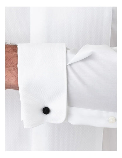 Kent Modern Fit Tuxedo Shirt In White
